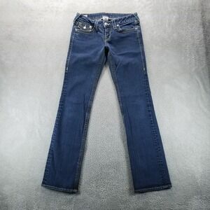 True Religion Jeans Womens 29 Blue Billy‎ Bootcut Low Rise Flap Pockets Denim